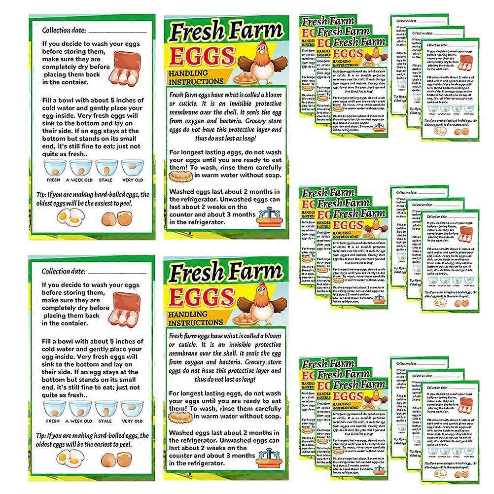 Farm Fresh Egg Egg Handling Instructions for 250Pcs Pack