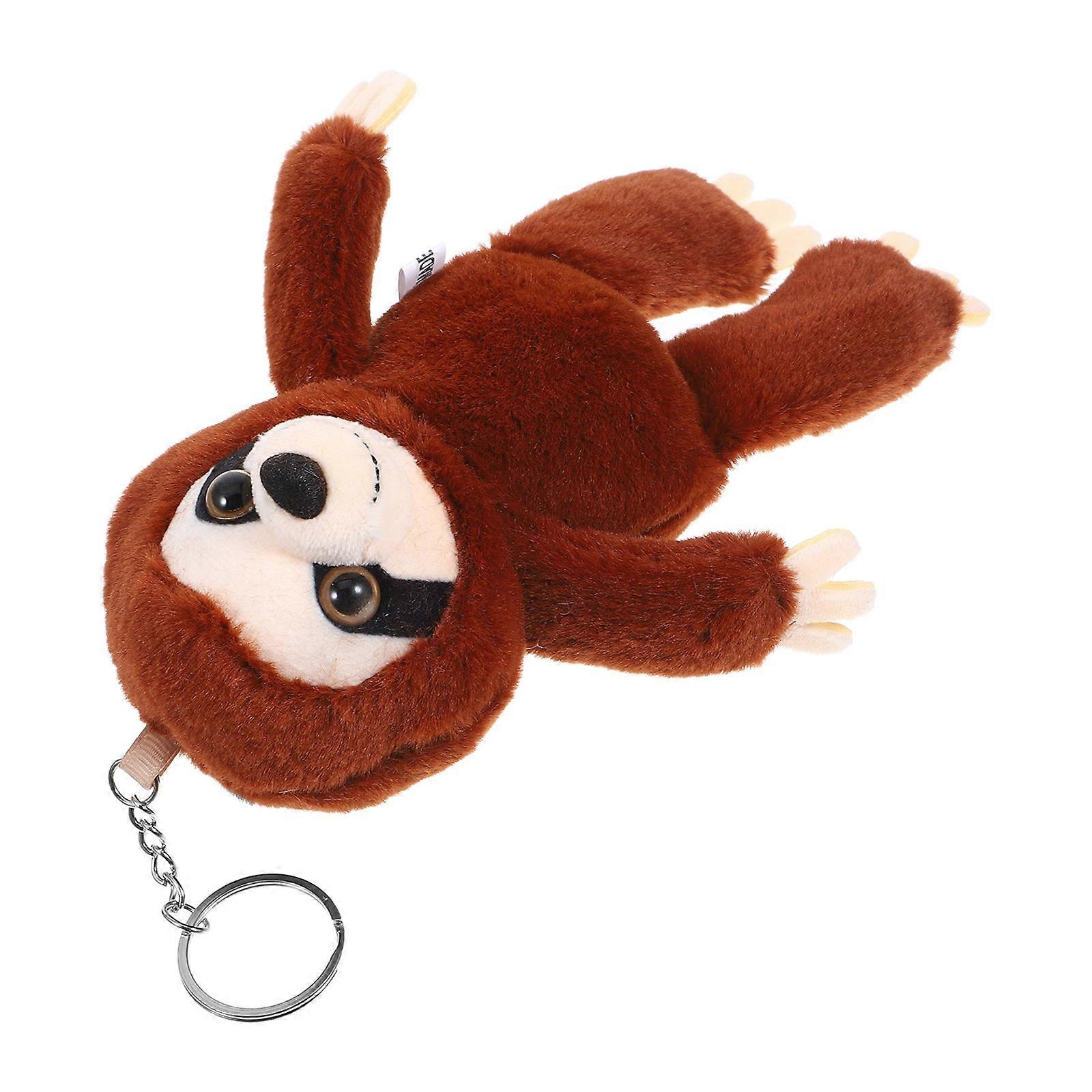 Kawaii Keychain Charm Sloth Shape Keyring Accessory 6.7x3.9x2.8in for Students