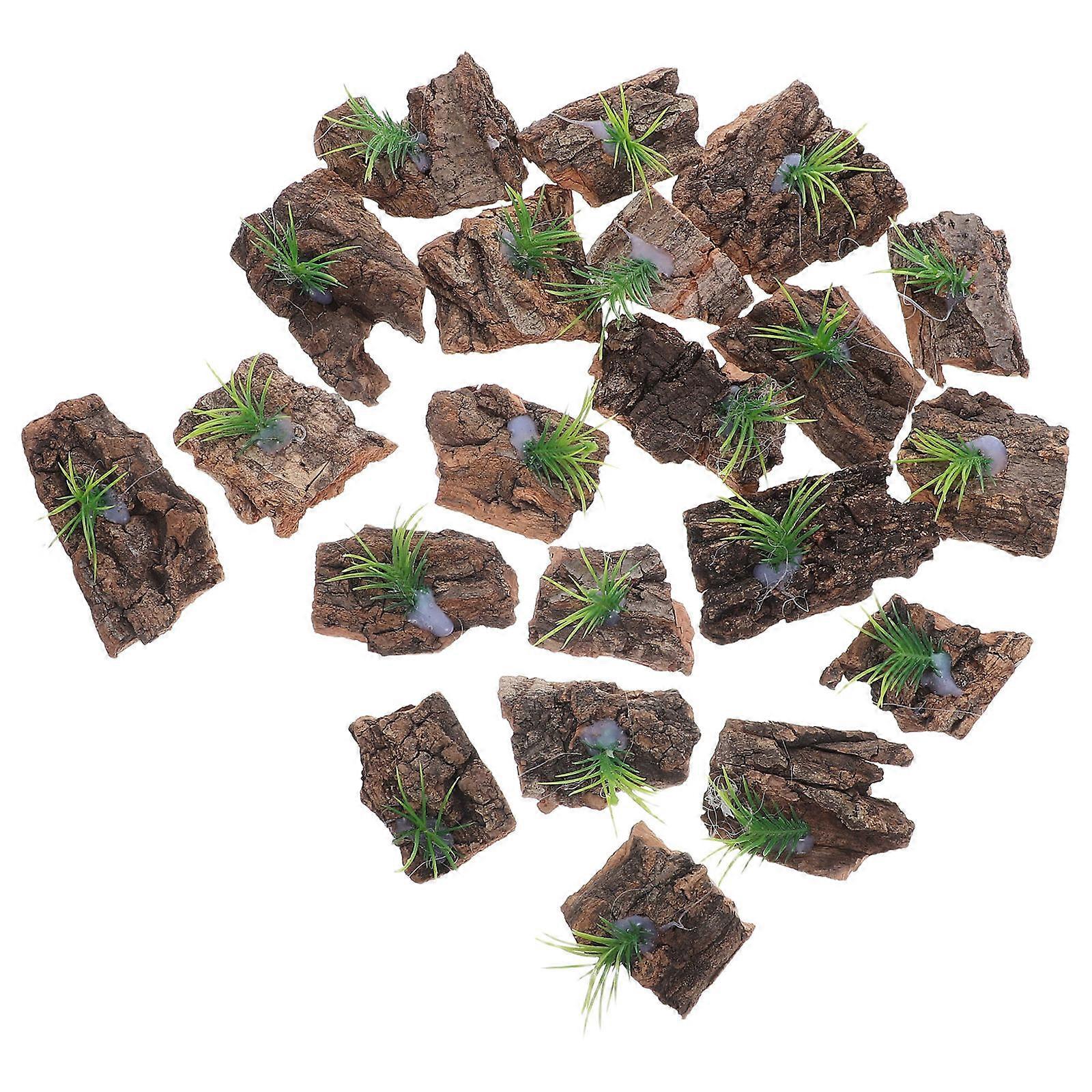 Tree Bark Cork Bark for Terrarium Accessories 20Pcs Natural Set