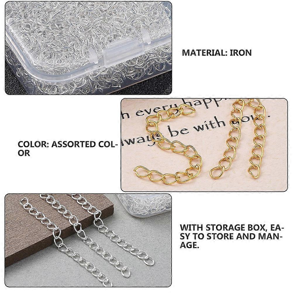 Iron Cable Link Chains Spool for DIY Jewelry Making 2 Boxes Durable Kit