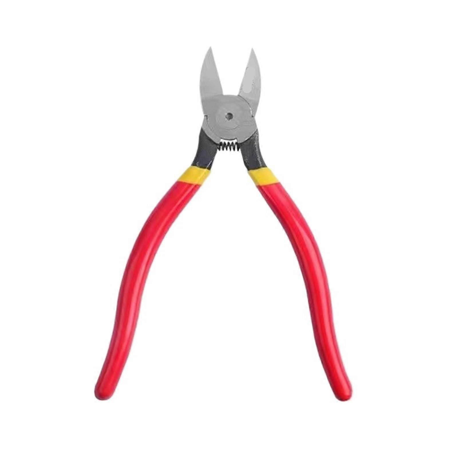 Diagonal Pliers Wire Cable Cutters Side Snips Flush Nipper for Electrical Work 8 Inch Red