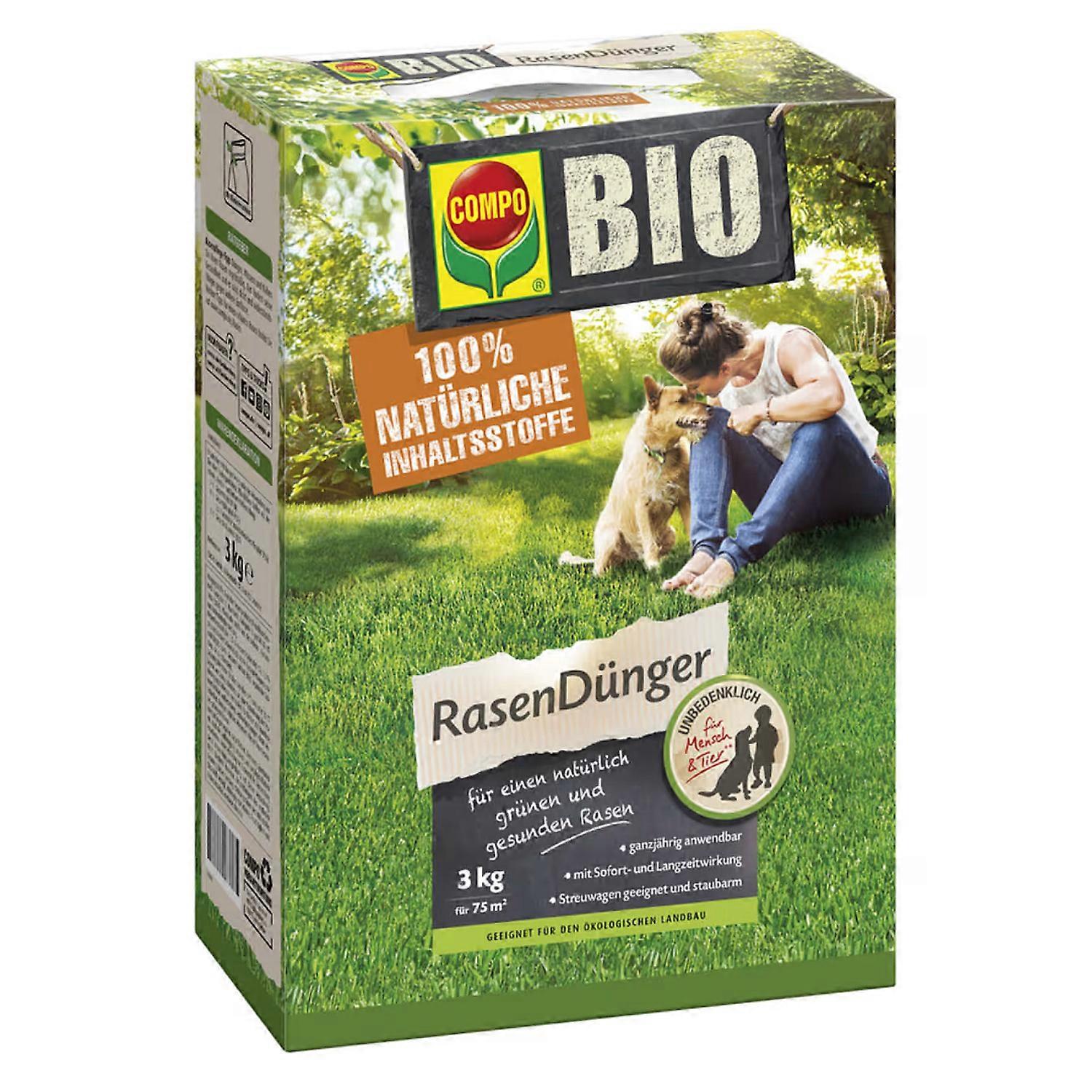 COMPO BIO Lawn Fertiliser, 3 kg
