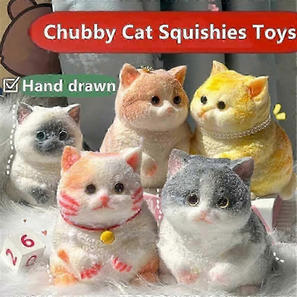 Chubby Cat Squishies Toys, Large Cat Squishies Squishy Toysgood