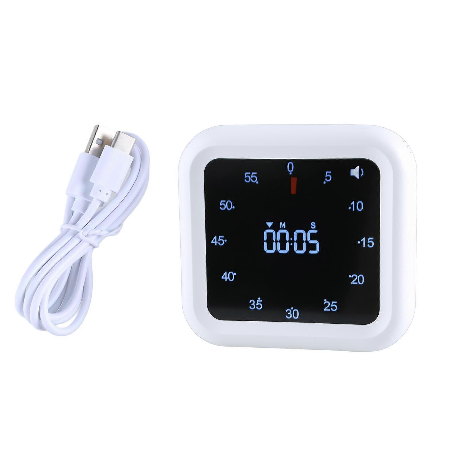 Magnetic Countdown Timers with Silents Modes Countdown Timers for Kitchen, Study and Workouts  White