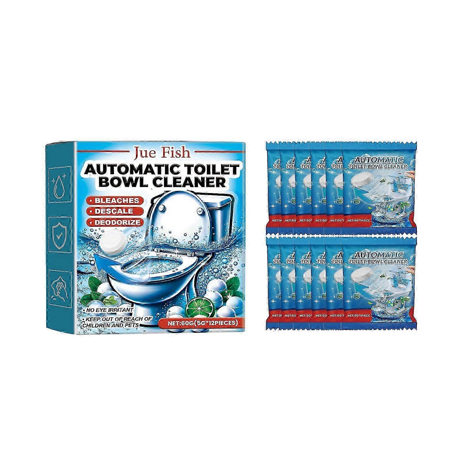 Automatic Toilet Cleaner Tablets  Deodorize, Remove Scale  Kill Germs, Easy to Use, 60g
