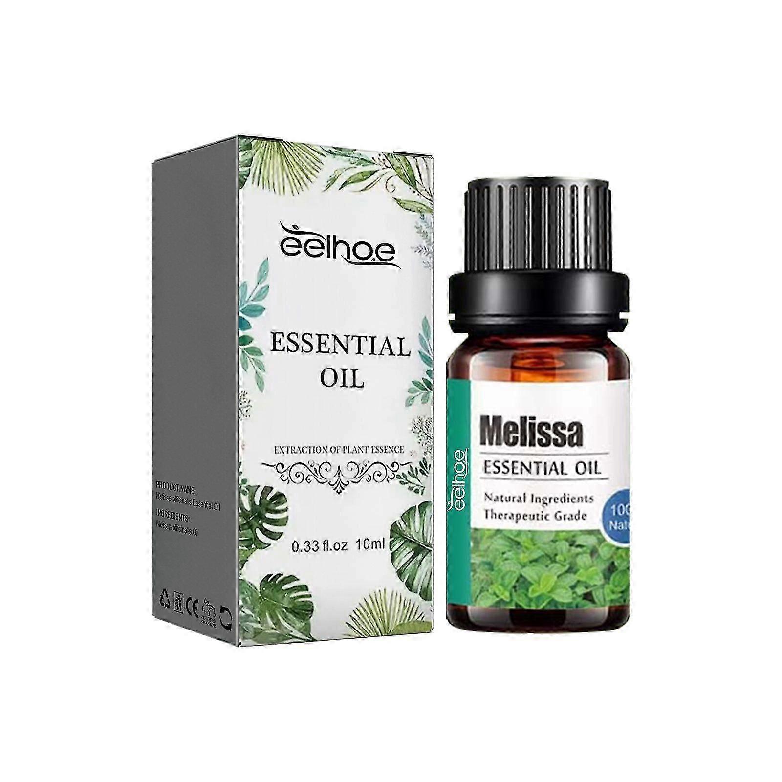 Melissa Officinalis Essential Oil - Memory Boosting, Moisturizing & Relaxing Body Oil with Ginseng & Arginine - Natural Aromatherapy for Focus, Skin H