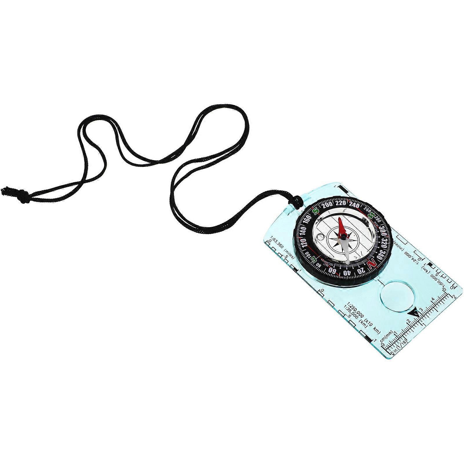 Durable Acrylic Compass Navigation Tool with Integrated Map Ruler