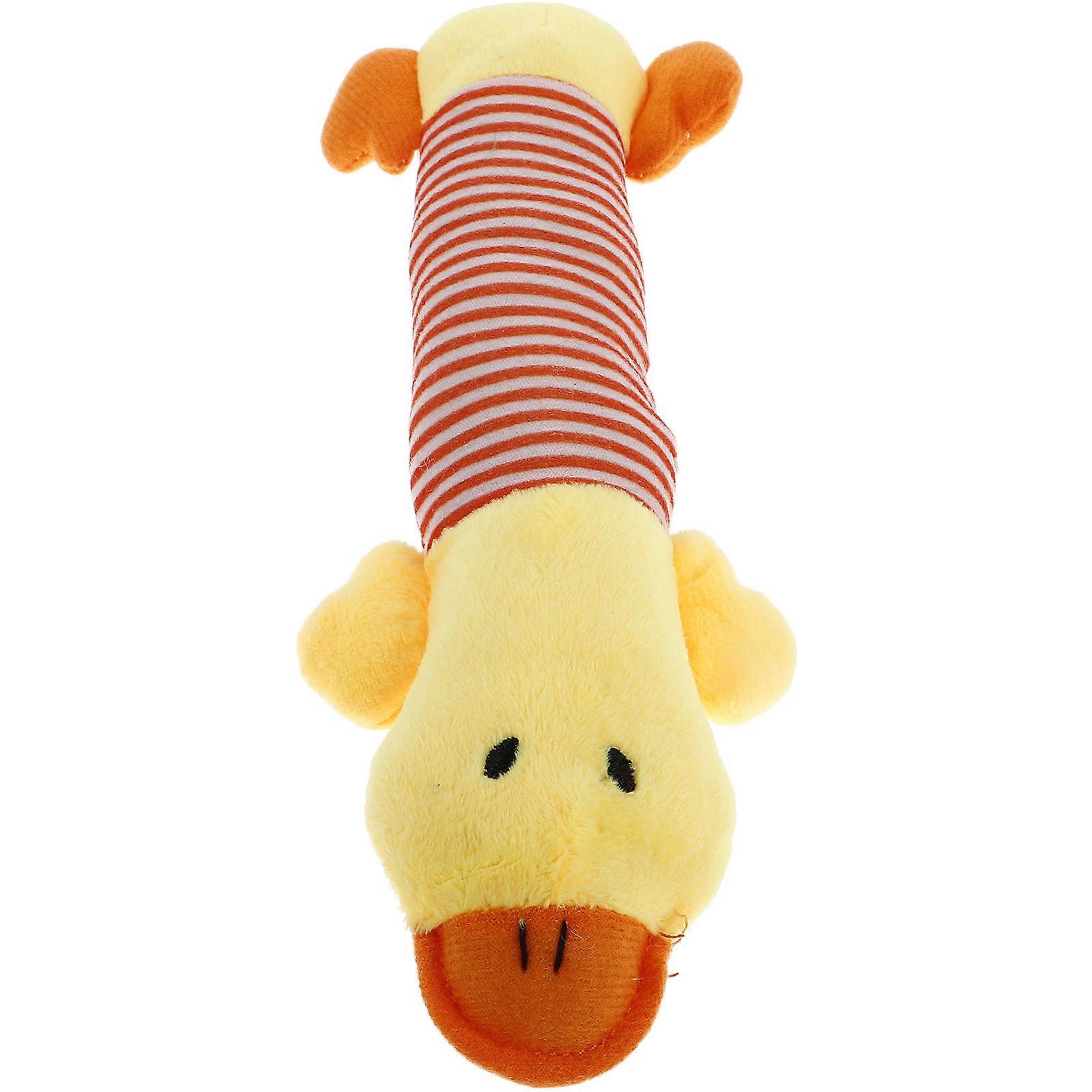 Puppy Chew Toy Plush Dog Toy for Play Time 3Pcs Yellow Stripe