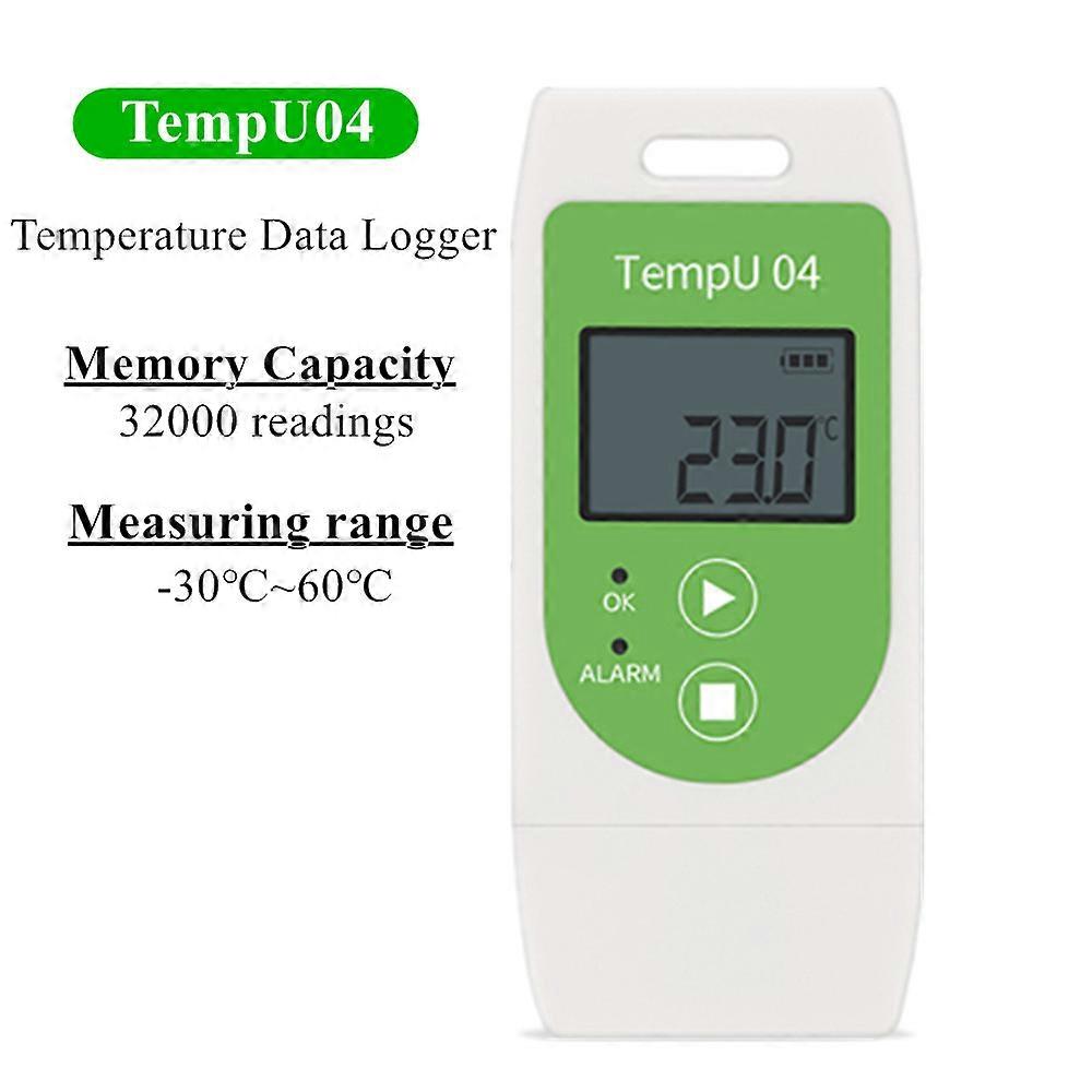 TempU03 /TempU04 USB Temperature Humidity Data Logger with 32000 Points Recording Large Capacity Reusable RH TEMP Detector