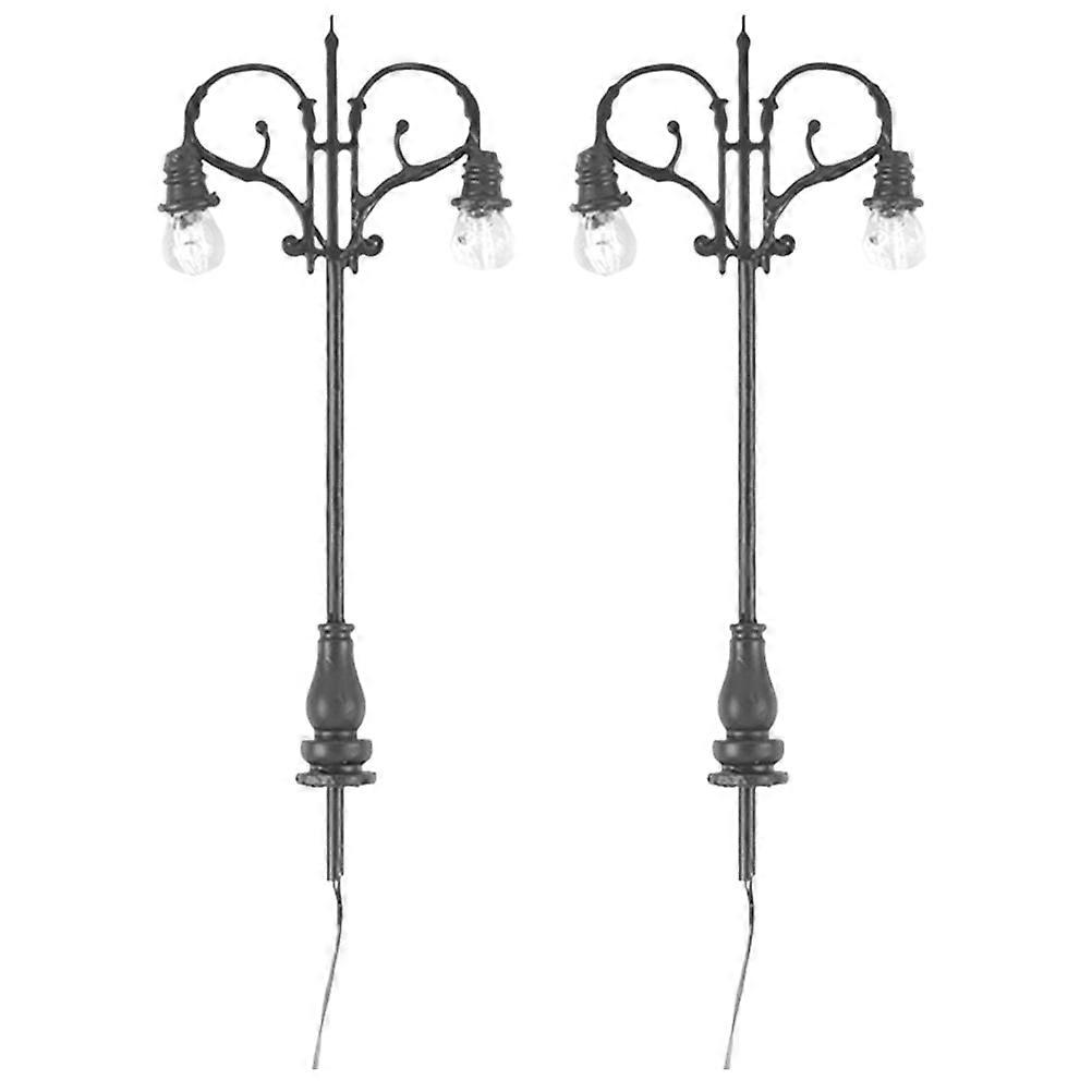 2pcs Sand Table Yard Lights Street Lamps Models Construction Sand Table Material