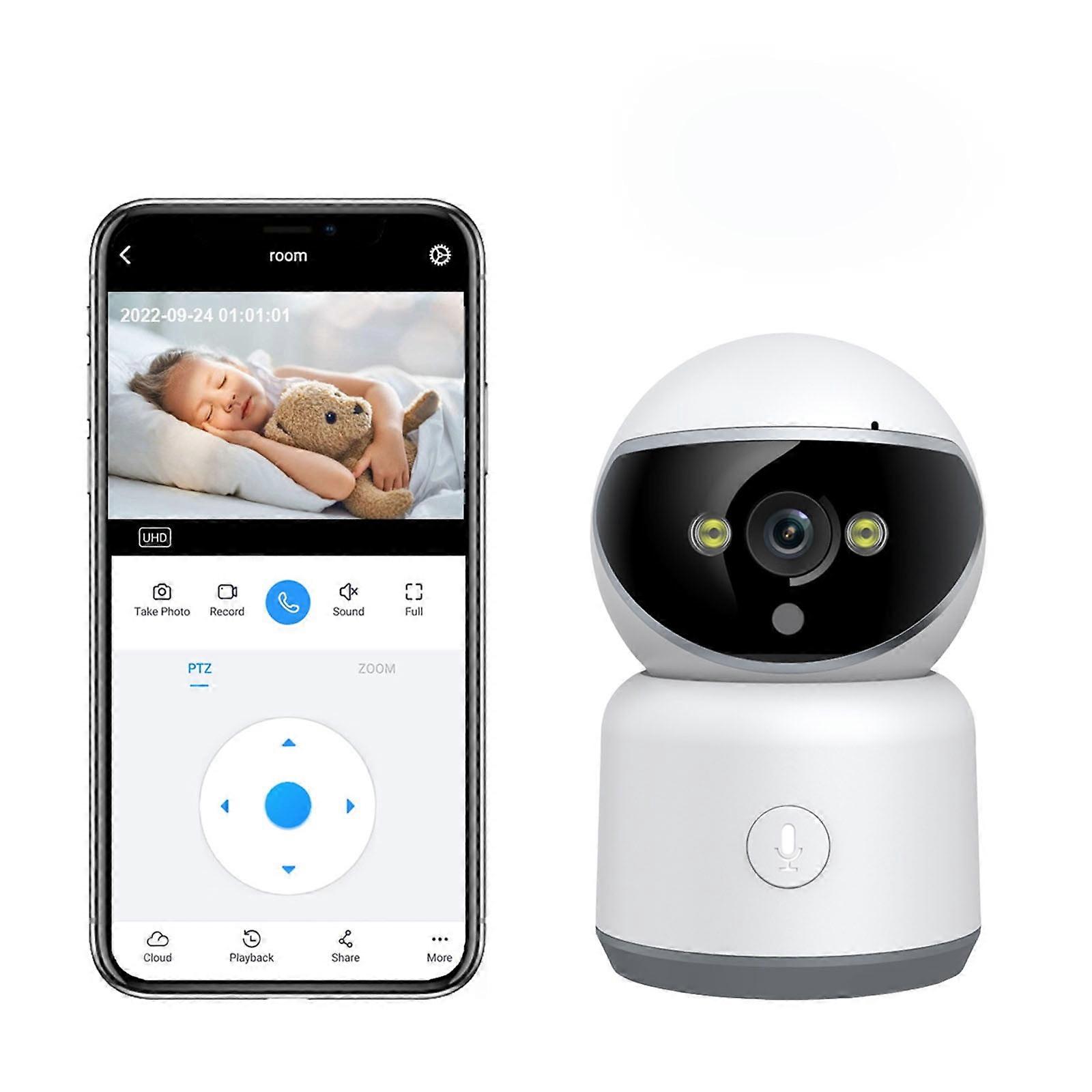 Txmfgh 5G Full-Color WiFi Camera 2560*1440, 355° Rotation, Voice Call Alarm, Easy Mobile Connectivity for 24/7 Security