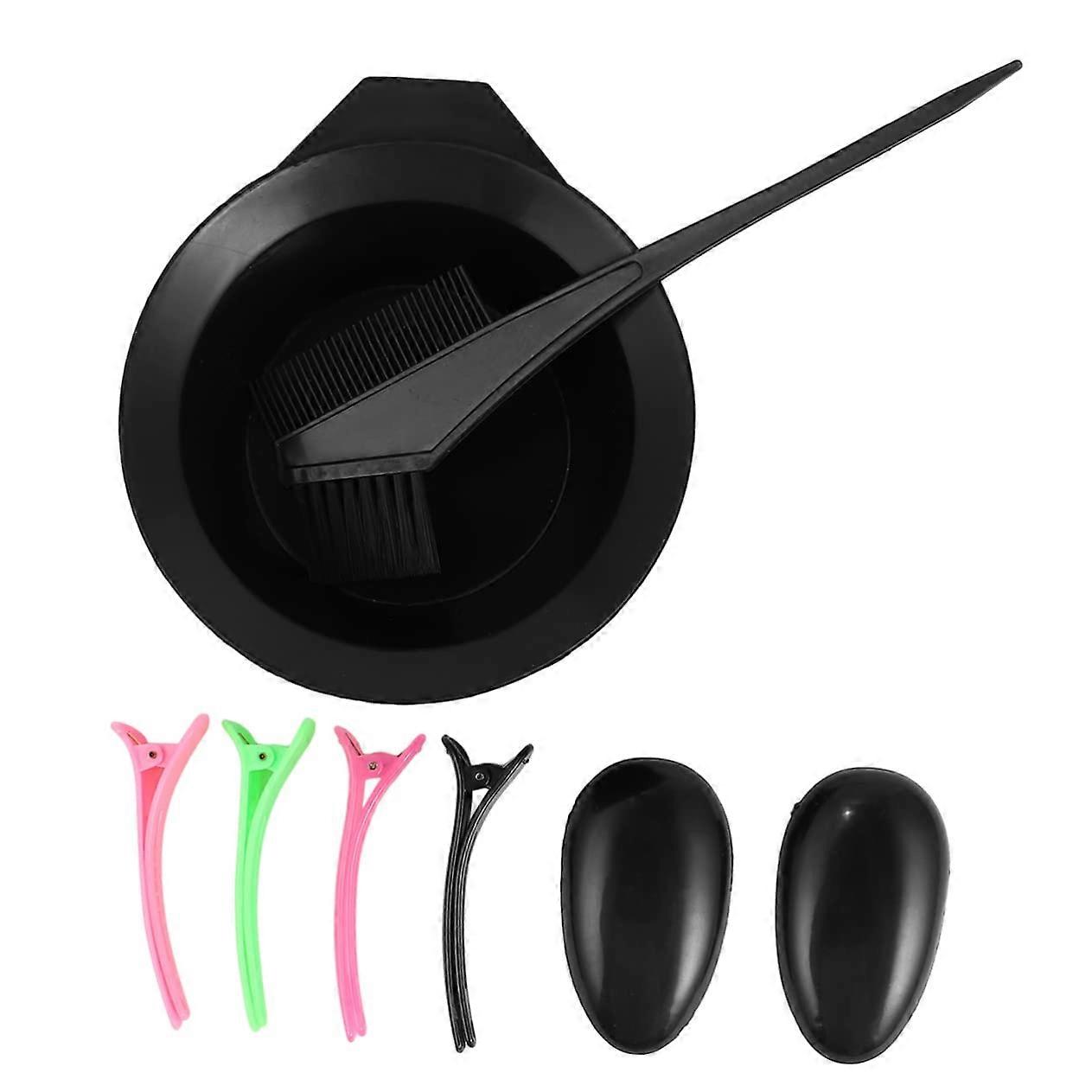 24Piece Professional Hair Coloring Kit with Dye Bowl Tint Brush and Random Color Sectioning Clips