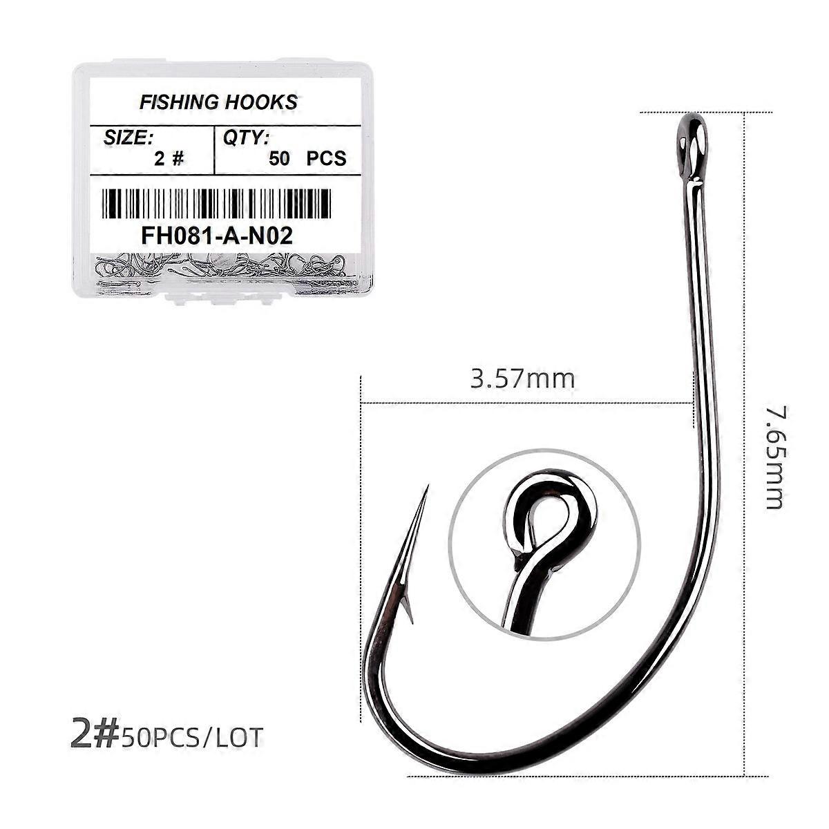 10/50 pi��ces/bo?te hame?on de p��che barbel�� �� longue tige pointue ver de mer carpe cercle crochet ensemble hame?ons de p��che accessoires ham