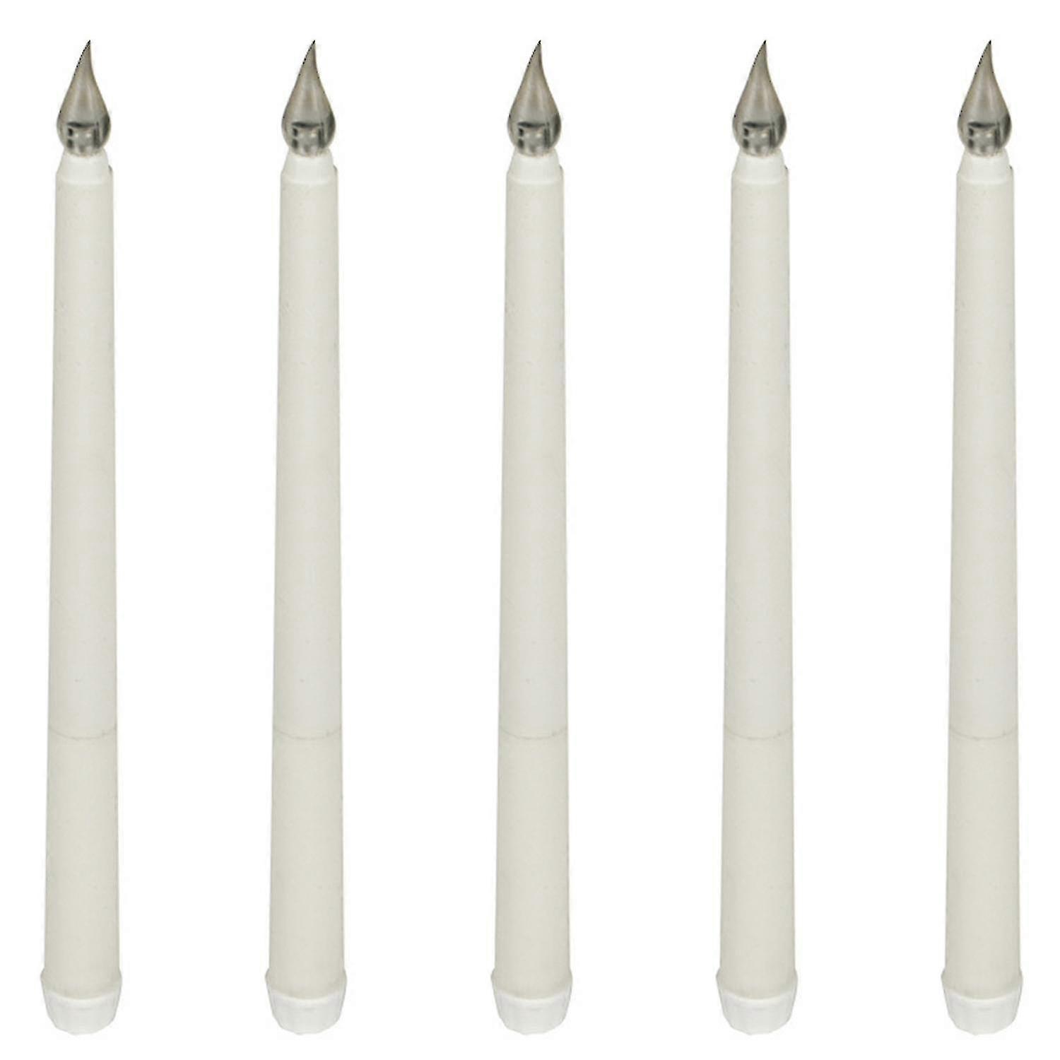 Flameless LED Candle for Evening Ambiance, Warm Glowing Taper Light