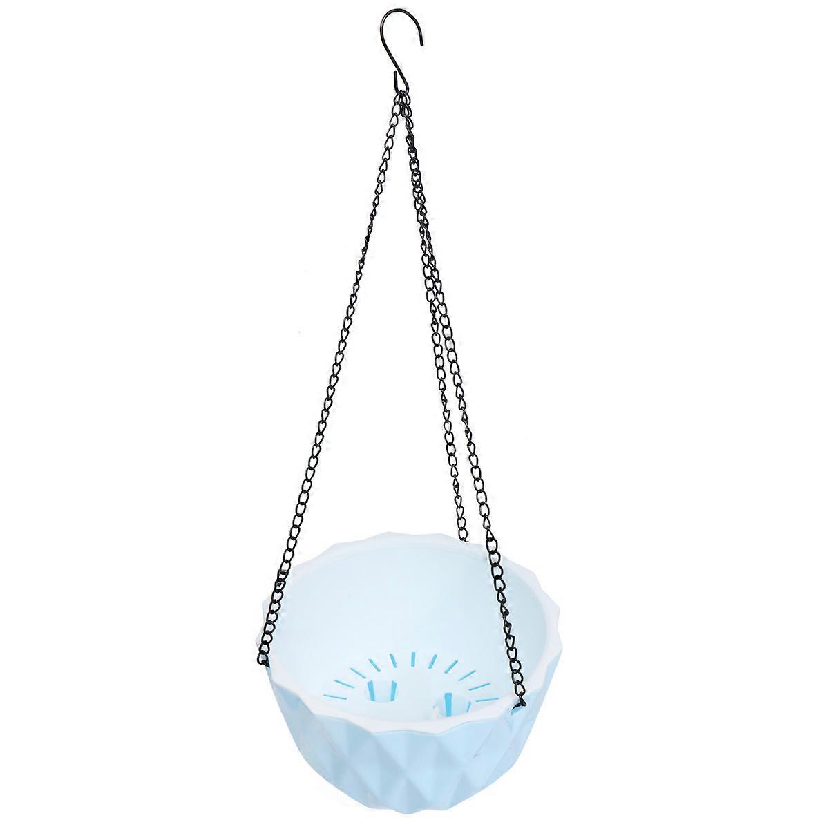 Plastic Hanging Flower Pot with Automatic Water Absorption for Planting Use 1Pcs