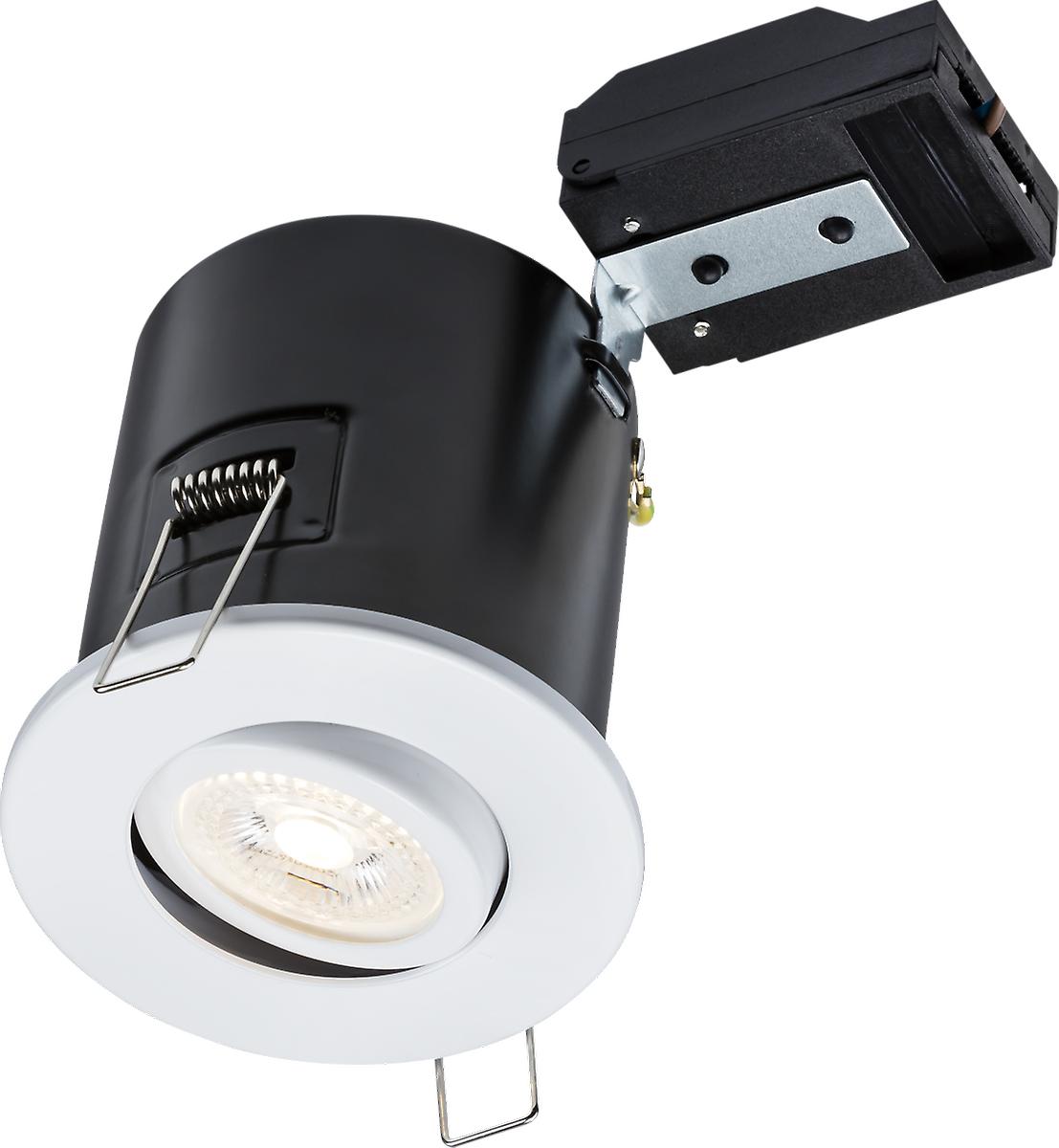 Tilt GU10 Fire-Rated Downlight -White 230V IP20 35W
