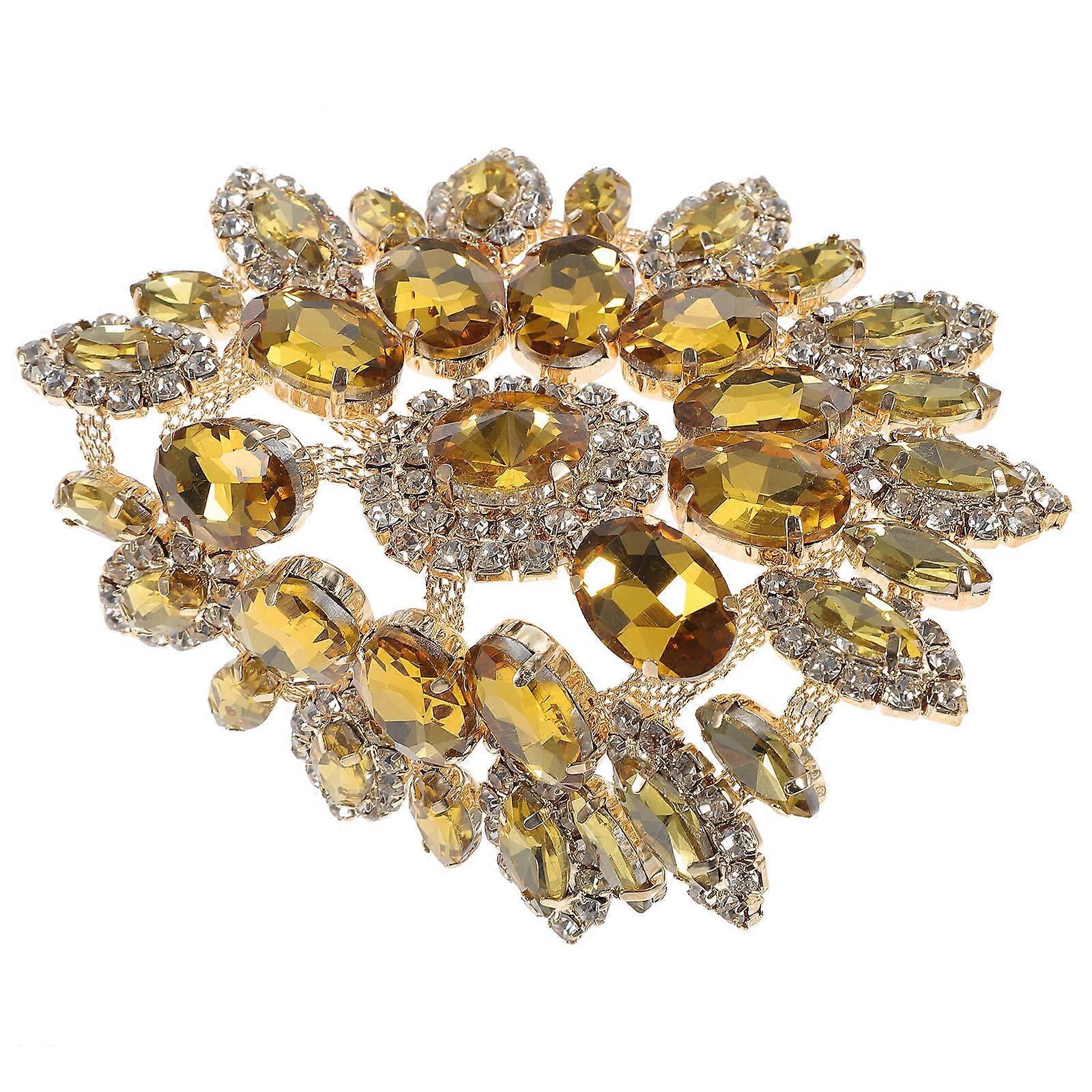 DIY Embellishment 4Pcs Iron On Patch Decorative Patch For Clothing Projects Design Yellow Color Square Shape