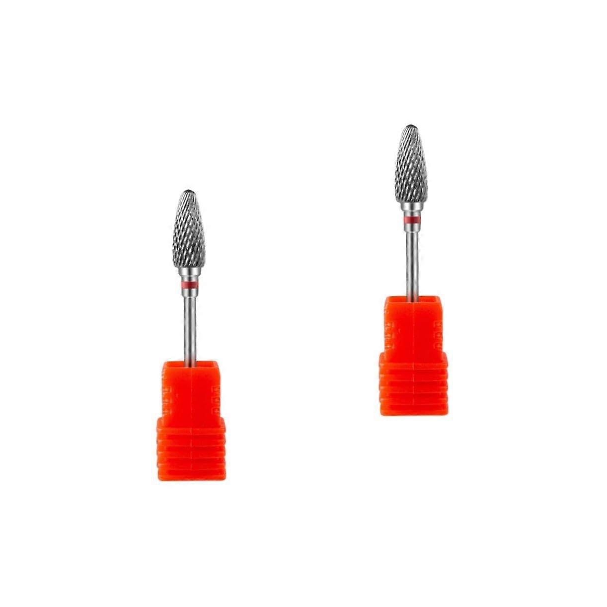 2pcs Tungsten Nail Drill Bits for Precise Cuticle Removal and Professional Manicure Pedicure