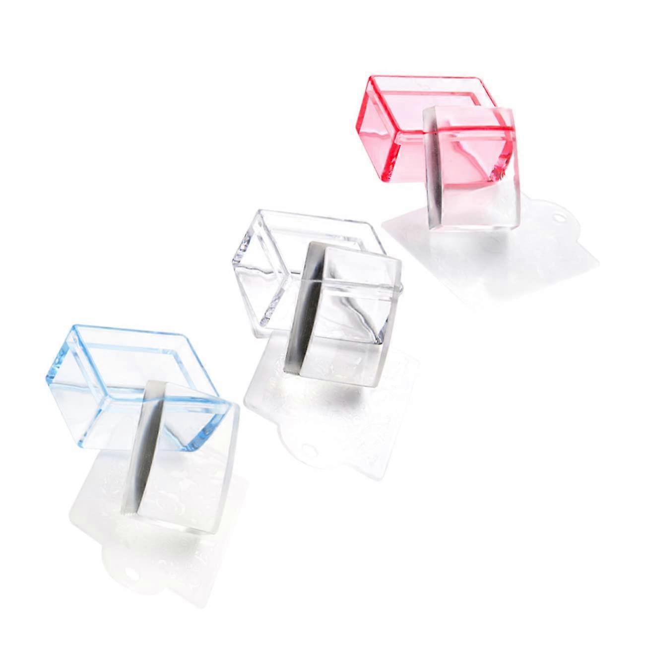 Professional Clear Jelly Nail Stamper Kit with Plates for Precise Design Alignment and Clean Transfer