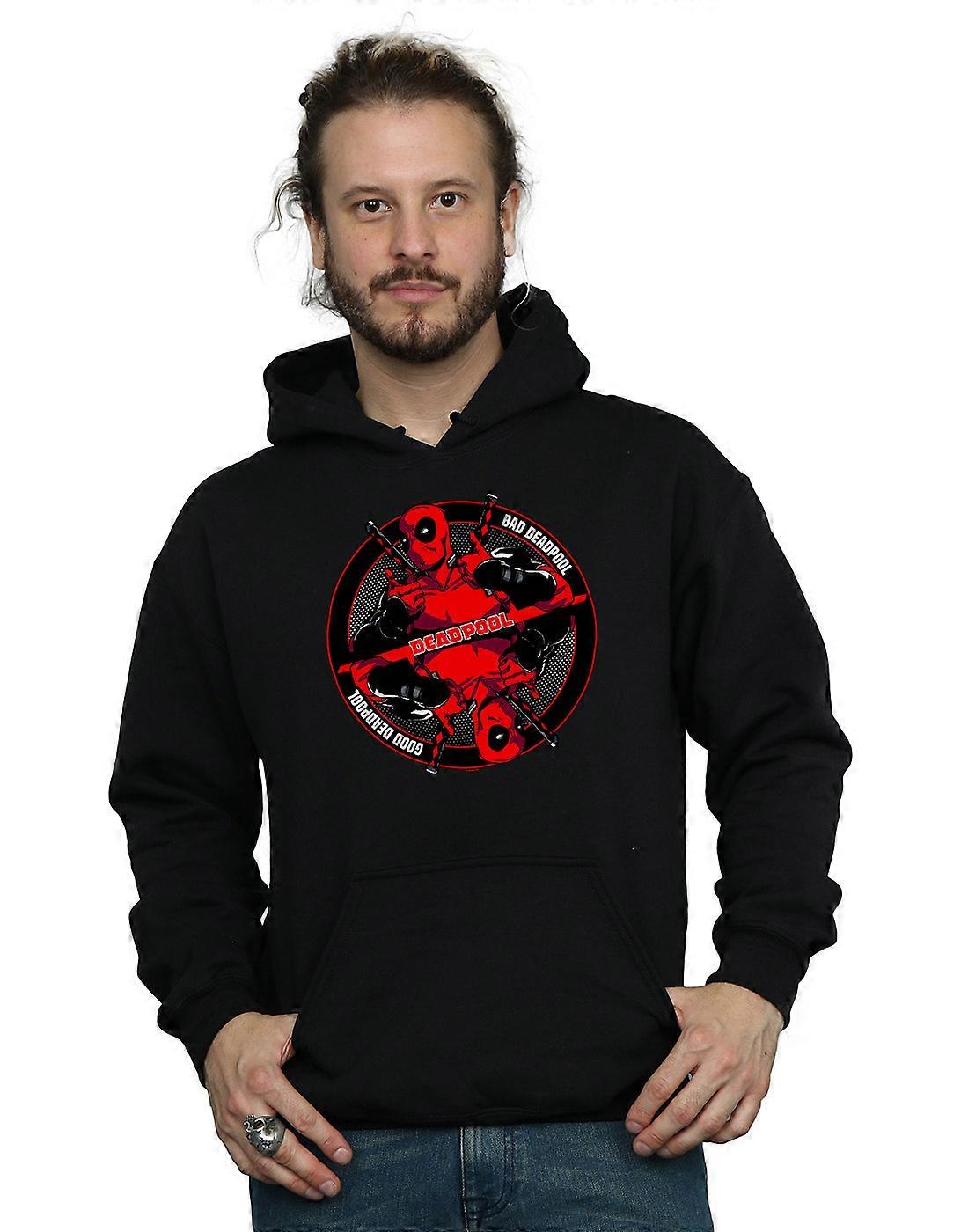 Marvel Men's Deadpool Good Bad Hoodie