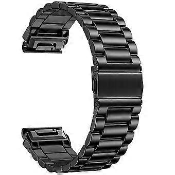 Urrem kompatibel til Garmin Forerunner 970 / Descent G2 / Approach S62, 3-perlet galvaniseret farvet metalrem