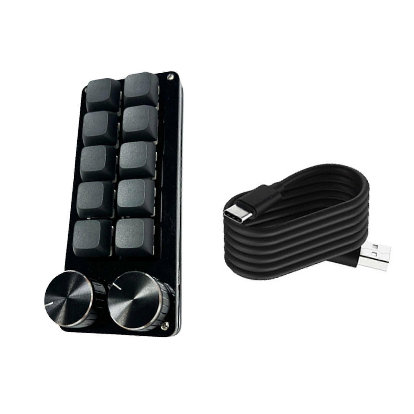 Mechanical Gaming Keypad with Programmable Macro Keys, Hot Swappable Switches, Dual Knob Control 10 Keys