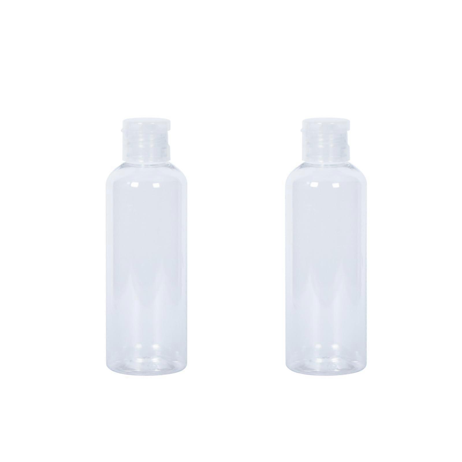 2 Pack Clear 3.4oz TSA Approved Travel Toiletry Bottles, Leak Proof Squeezable Containers