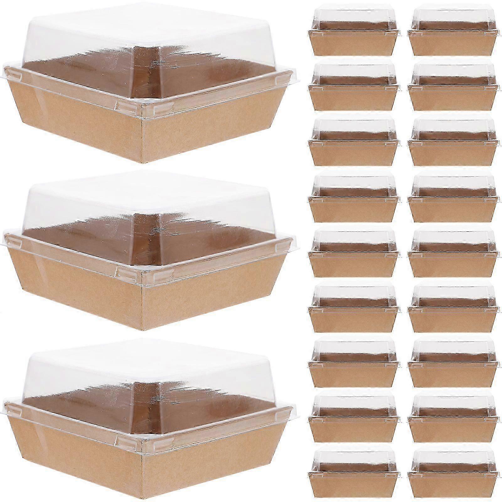 Sandwich Packaging Boxes for Storage 50Pcs Assorted Color Cake Boxes with Lid