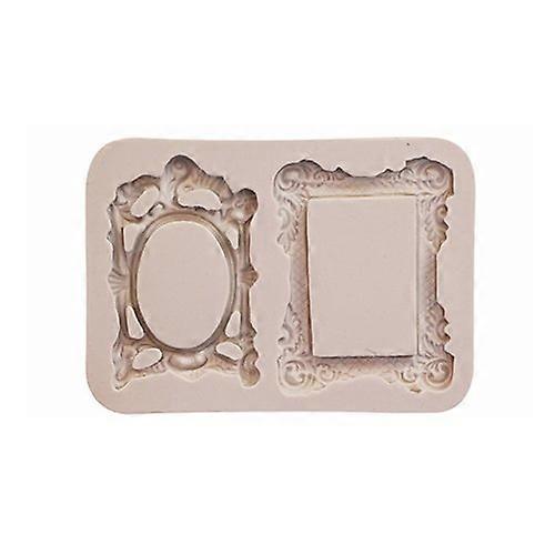 Silicone Fondant Mold Dual Frame Design Food Grade Cake Decorating Mold Rectangular Shape