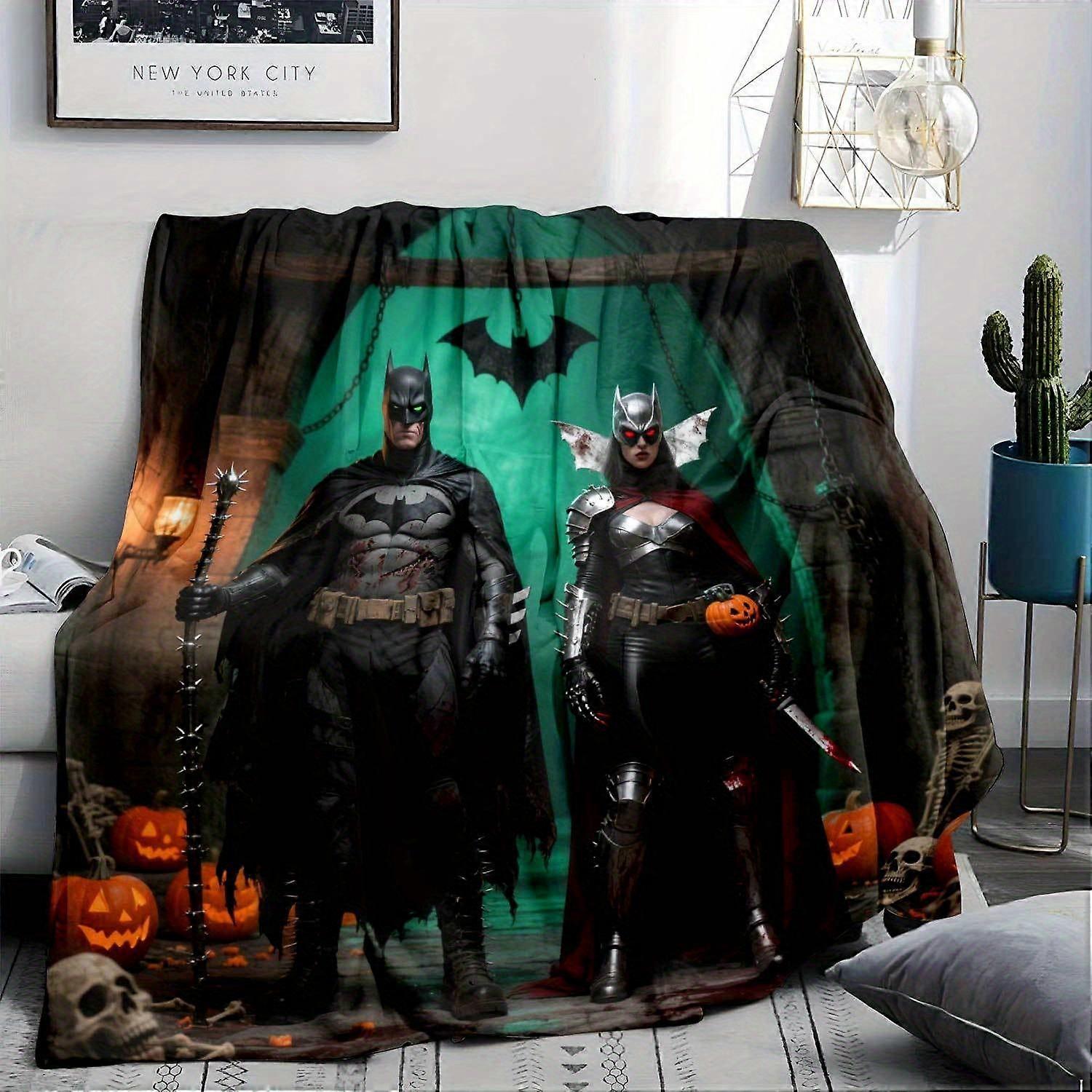 Batman & Robin Flannel Blanket   Soft Warm
