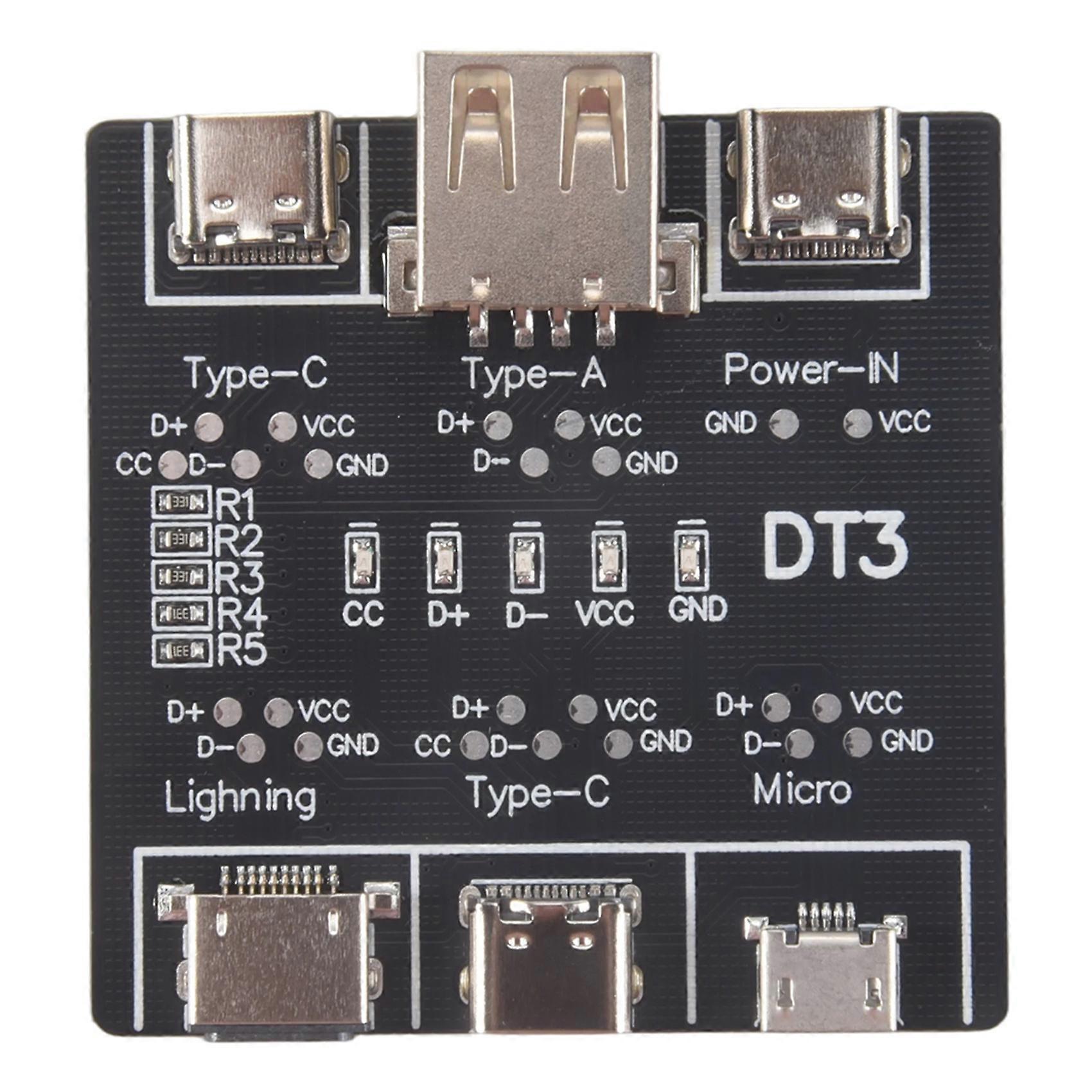 USB Data Line Detection Board for IOS Android Micro-USB Type-C Short Circuit Switch Detection Board