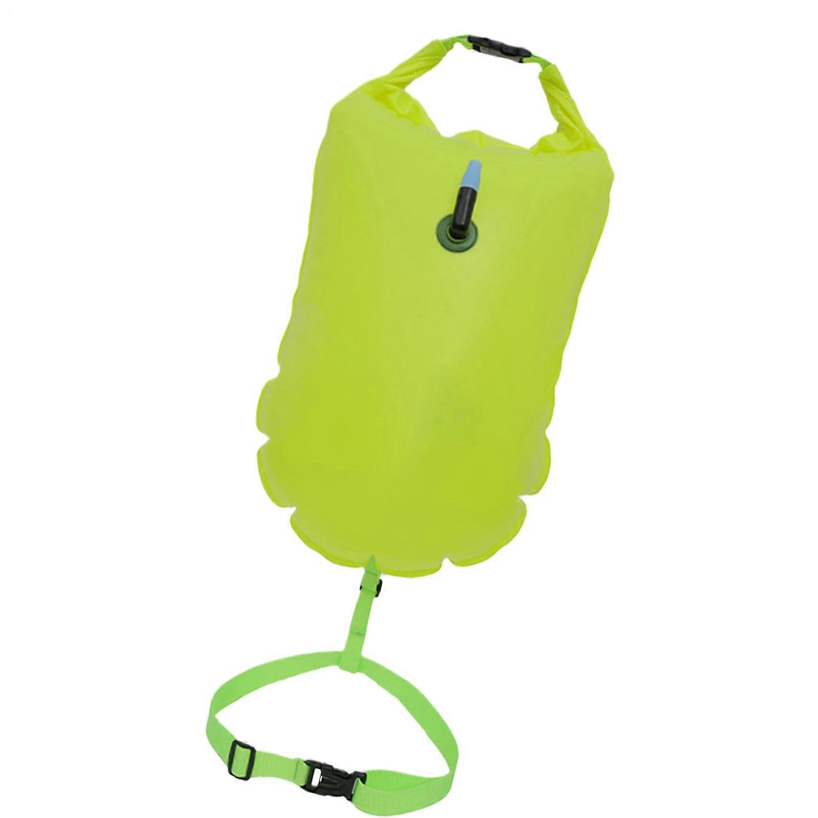 Visibility Swimming Pull Buoy and Waterproof Swim Float Bag with Adjustable Strap for Pool and Open Water