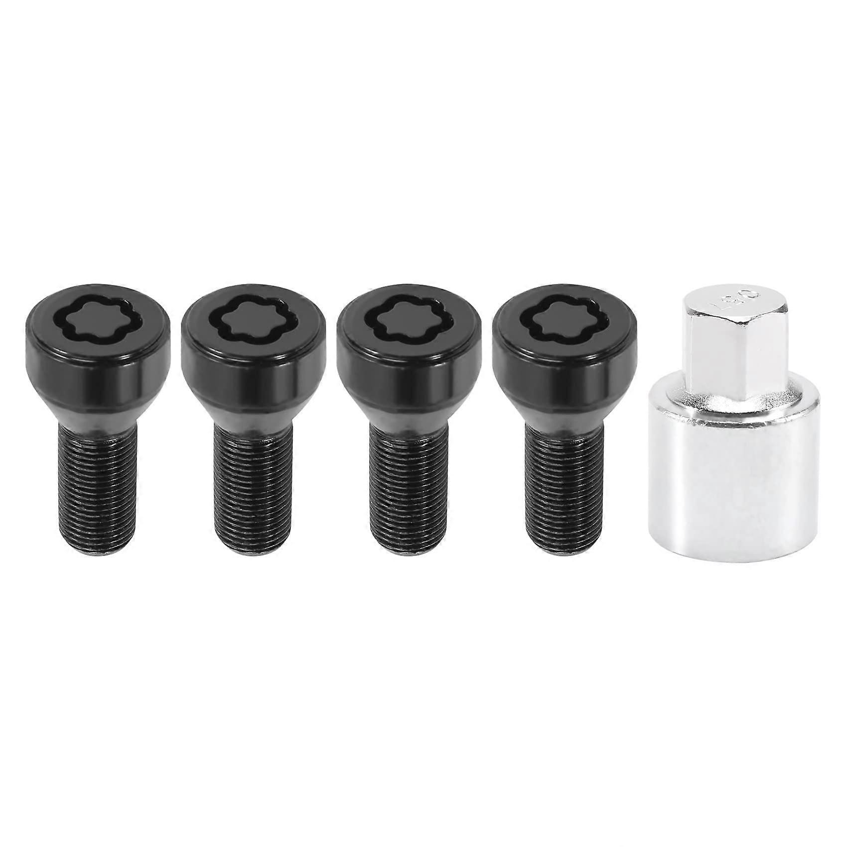 Wheel Locks AntiTheft Wheel Bolt Locks 14x1.25mm Black Set for BMW  Security