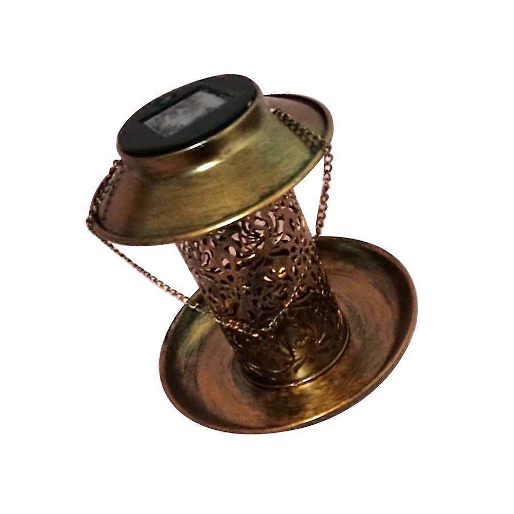 Solar Bird Feeder Outdoor Hanging Station with LED Light
