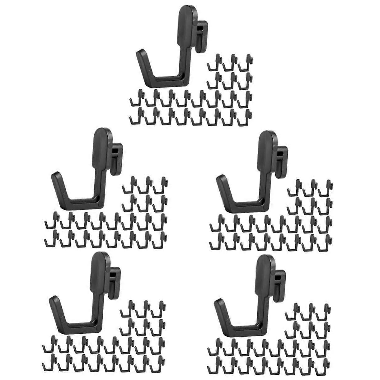 Pegboard Hooks J Shape Heavy Duty for Garage Tool Organization Black 150pcs Bulk Set