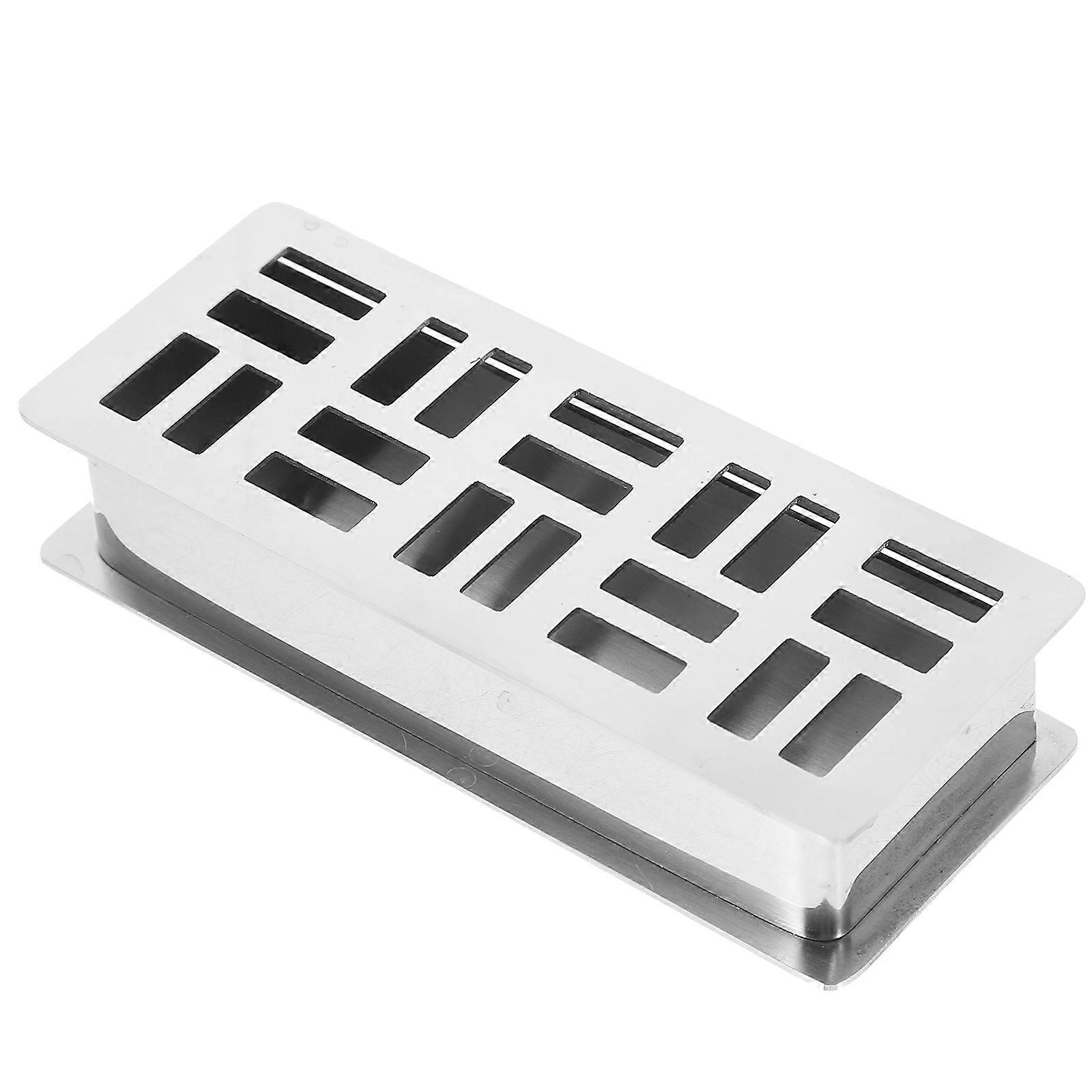 Toothpick Holder Storage Box Simple Compact Design For Household Users Silver 1Set