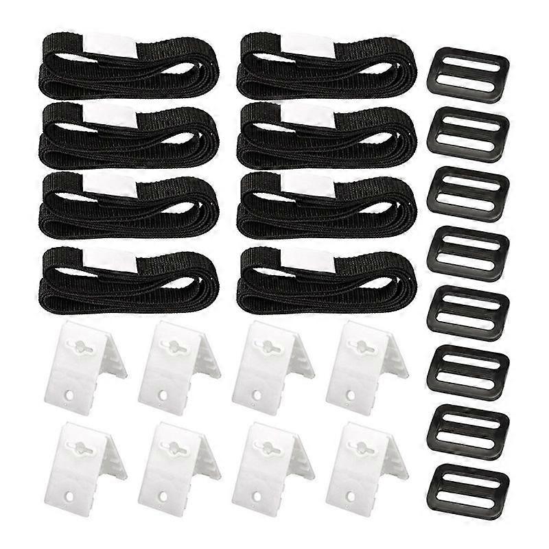 24Pcs Swimming Pool Cover Roller Attachment Straps Kit Solar Blanket