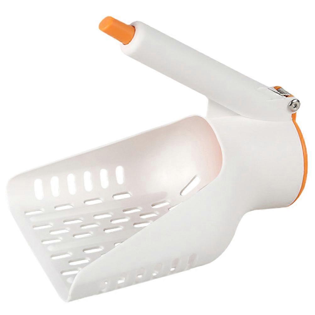 Reusable Cat Litter Scoop White Plastic for Cleaning Use