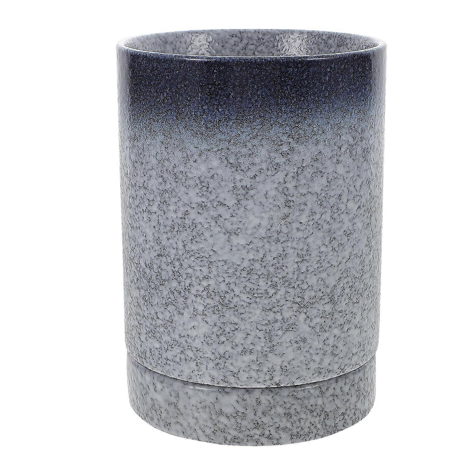 Blue Ceramic Chopsticks Rack for Kitchen Drain Storage 1Pcs Container