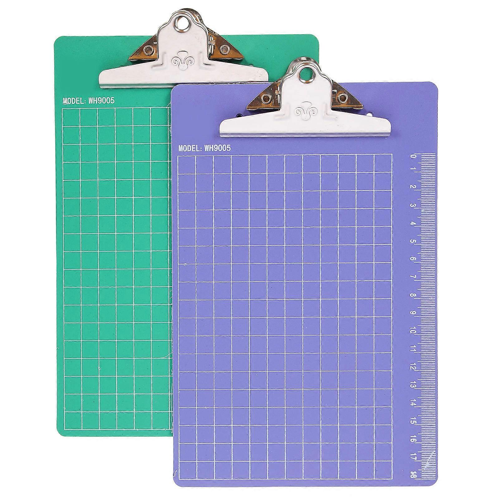 Hospital Plastic Clipboards 2Pcs for Writing Use Blue