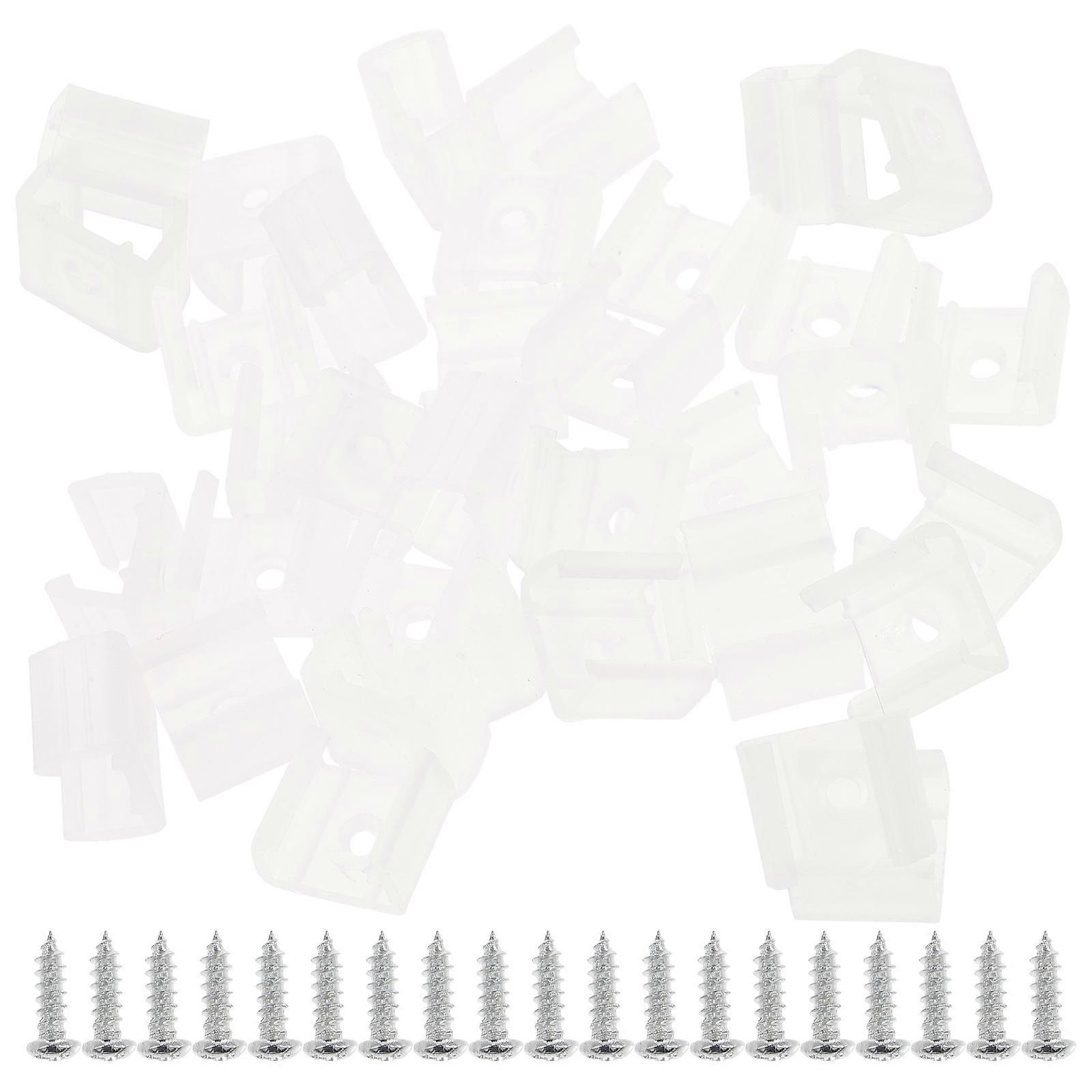 LED Light Clip One Side Fixing for Strip Light 100Pcs Plastic White Clips