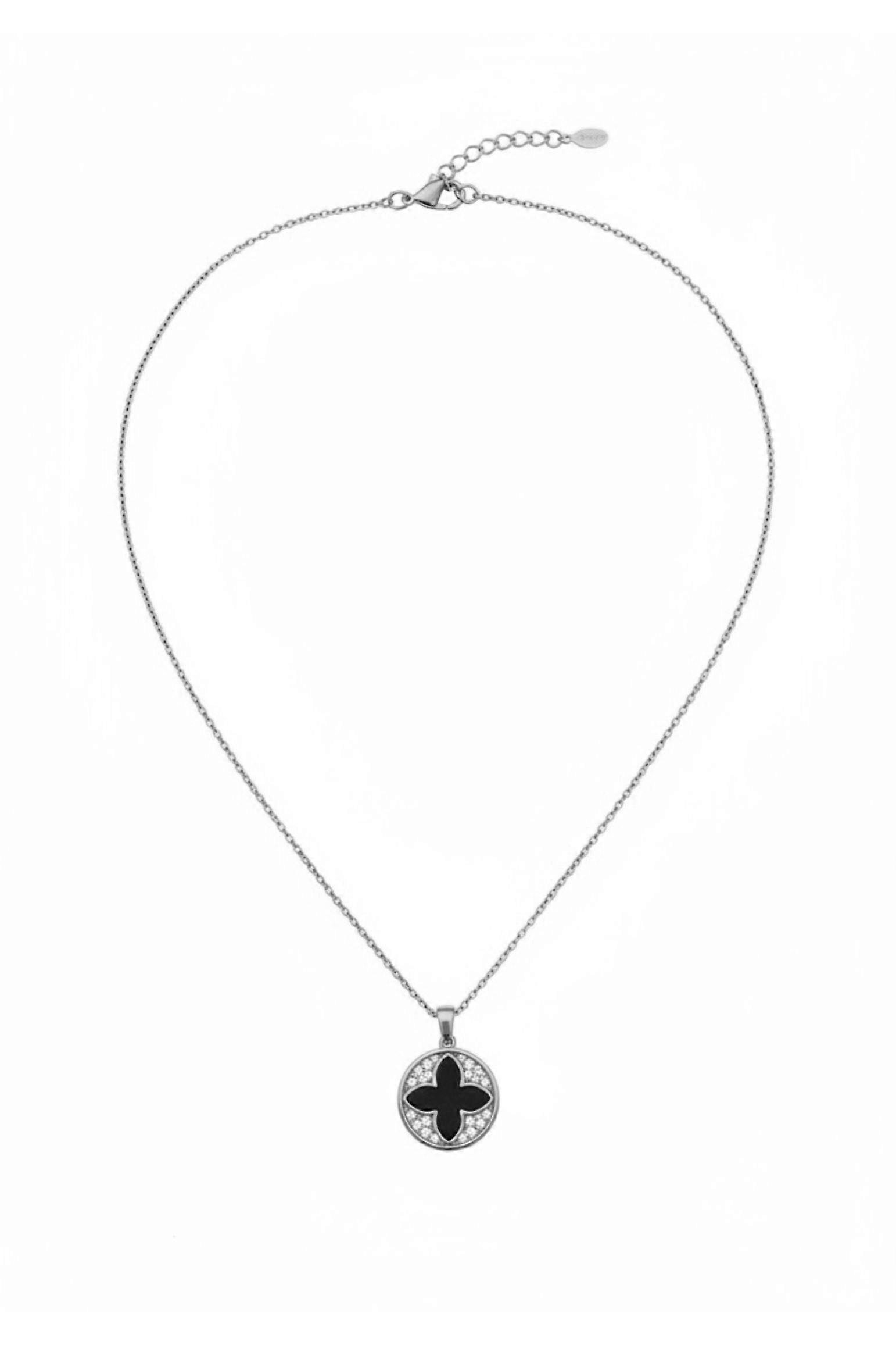 Florentine Clover Necklace Silver