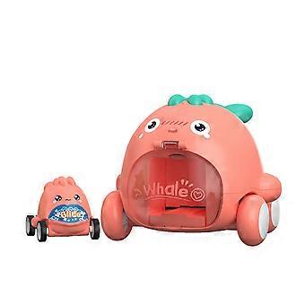 Toy Cars for Toddlers 1-3, 2 Pack Cartoon Car Toys, Baby Toys 12-18 Months, Interactive Toy Birthday Gift for Boys and Girls, Pink