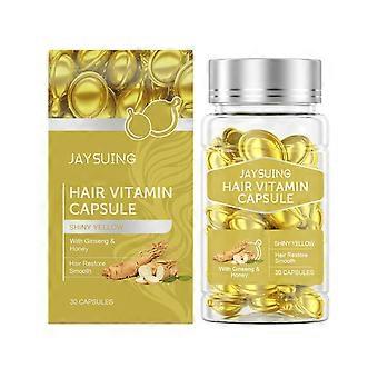 Cápsulas de óleo essencial para o cuidado capilar, para cabelos macios e sem frizz, melhoram a aparência de cabelos secos e com frizz, óleo essencial amarelo.