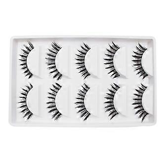 5 Pairs Makeup Handmade Natural Thick Eye Lash Extension False Eyelashes