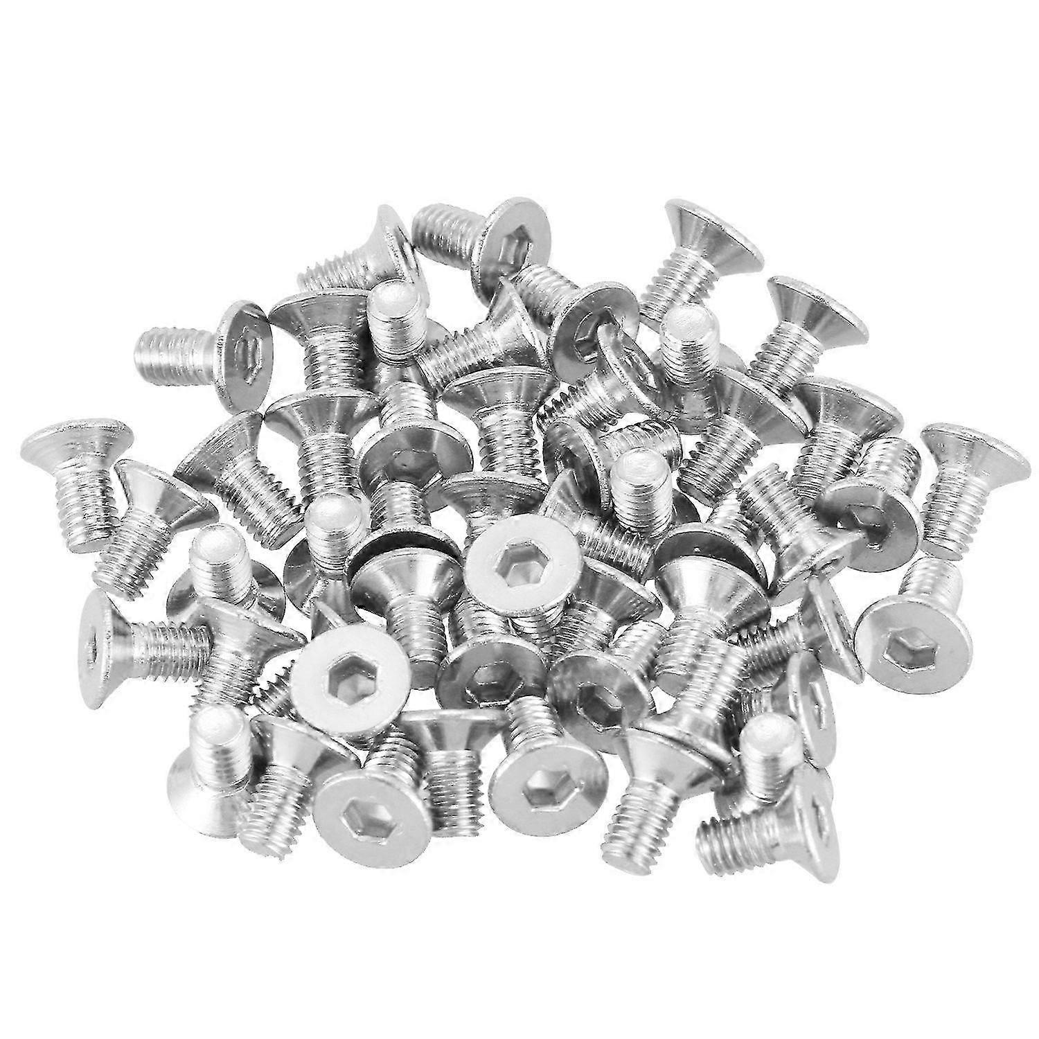 x 6mm Hex Socket Countersunk Flat Head Screw Bolts 50pcs