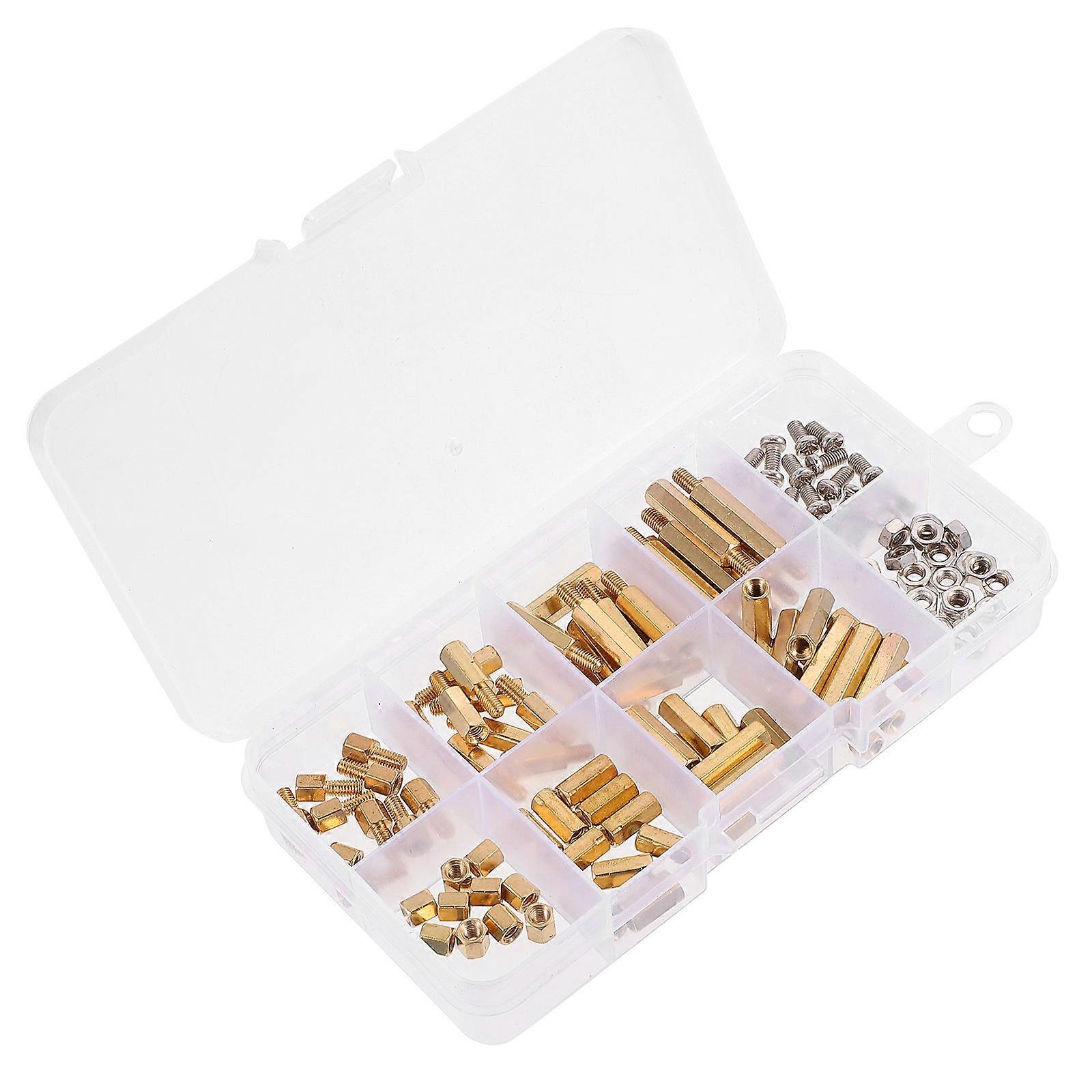 Hexagonal Brass Pillar Isolation Columns Studs for Home Use 1 Box