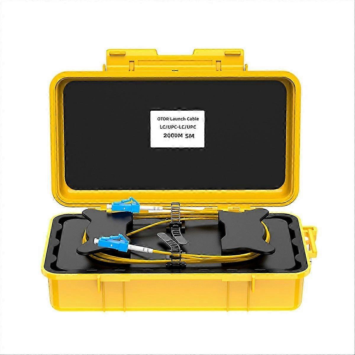 LC/UPC 2km Fiber Optic Cable, OTDR Launch Box for Network Testing