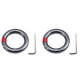 2X 23KN Aluminum Alloy Opening Detachable Climbing Connector Belay O-Ring Connection Point