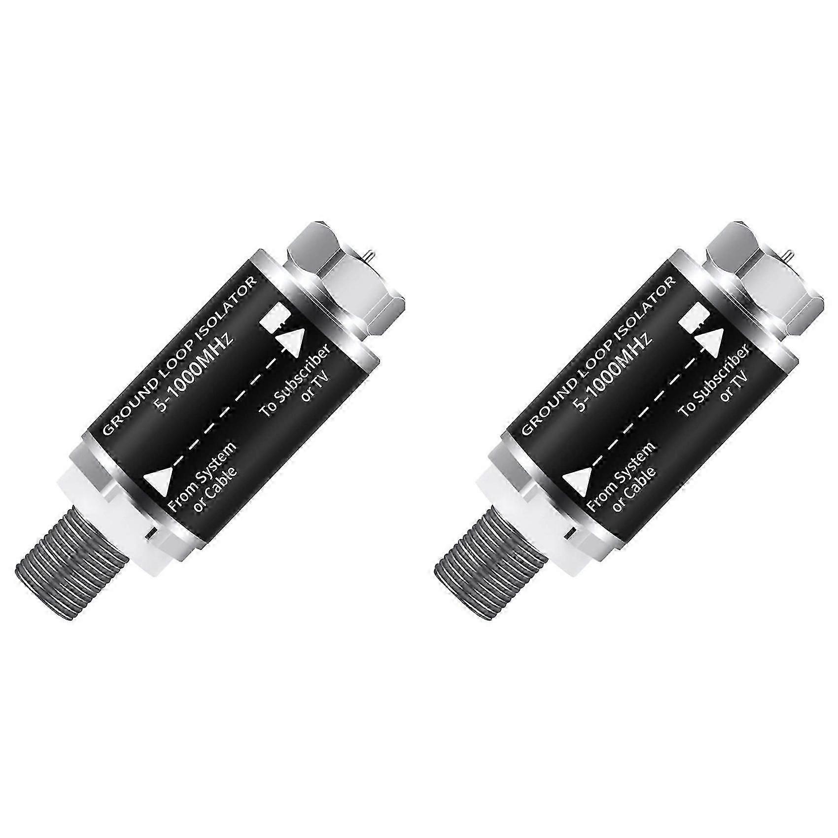 2X Ground Loop Isolator - Cable TV Audio Isolation Transcompatible withmer, TV/Noise Eliminator
